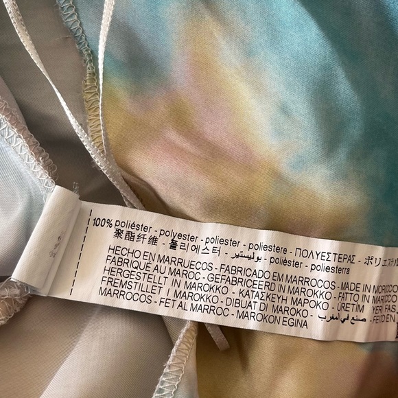ZARA Tie Dye Satin Slip Midi Dress - Picture 14 of 14